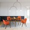 Armen Living Arcadia and Renzo 42" Round Orange and Walnut Wood 5 Piece Dining Set SETARDI5REWAOR42 - alternate 4